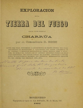 Cubierta para Exploración de la Tierra del Fuego con el vapor oriental Charrúa