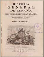 Cubierta para Historia general de España: tomo primero
