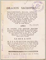 Cubierta para Oracion sacropolitica panegyrico, mistico, dogmatico, moral que en la fiesta de acción de gracias, que hizo esta Santa Iglesia Metropolitana de Lima el dia 4 de Diziembre del año de 1776 por la feliz llegada del Excelentisimo Señor Don Manuel de Guirior,