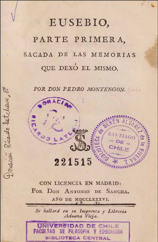 Cubierta para Eusebio: sacada de las memorias que dexó el mismo : parte primera