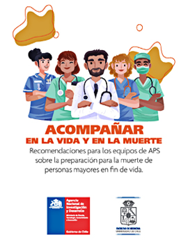 Cubierta para Acompañar en la vida y en la muerte: recomendaciones para los equipos de APS sobre la preparación para la muerte de personas mayores en fin de vida