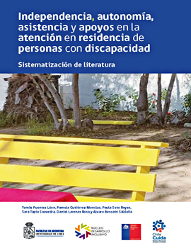Cubierta para Independencia, autonomía, asistencia y apoyos en la atención en residencia de personas con discapacidad: Sistematización de literatura