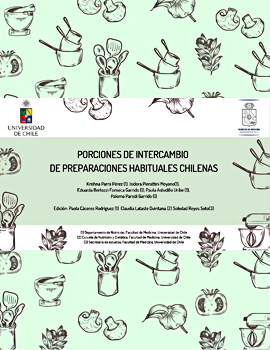 Cubierta para Porciones de intercambio de preparaciones habituales chilenas