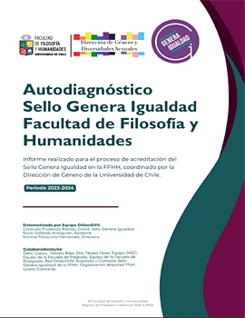 Cubierta para Autodiagnóstico Sello Genera Igualdad Facultad de Filosofía y Humanidades