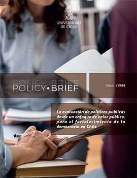 Cubierta para Policy Brief: La evaluación de políticas públicas desde un enfoque de valor público, para el fortalecimiento de la democracia en Chile