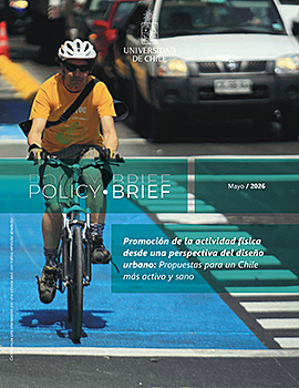 Cubierta para Policy Brief - Promoción a la actividad física desde una perspectiva de diseño urbano: Propuesta para un Chile más activo y sano