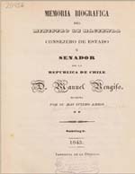 Cubierta para Memoria biográfica del Ministro de Hacienda, Consejero de Estado y Senador de la República de Chile D. Manuel Rengifo