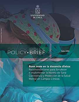 Cubierta para Policy Brief: Buen trato en la docencia clínica: Recomendaciones para fortalecer e implementar la Norma de Sana Convivencia y Protección de la Salud Mental en Campos Clínicos