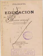 Cubierta para Filosofia de la educación