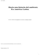 Cubierta para Hacia una historia del ambiente en América Latina: de las culturas aborígenes a la crisis ecológica actual