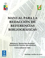 Cubierta para Manual para la redacción de referencias bibliográficas