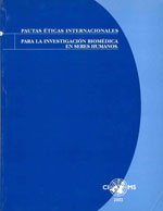 Cubierta para Pautas éticas internacionales para la investigación biomédica en seres humanos