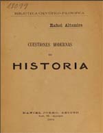 Cubierta para Cuestiones modernas de historia