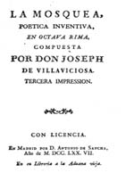 Cubierta para La mosquea: poética inventiva, en octava rima