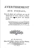 Cubierta para Avertissement aux fidèles sur les signes qui annoncent que tout se dispose pour le retour d'Israël et l'exécution des menaces faites aux gentils apostats