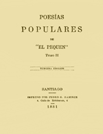 Cubierta para Poesías populares: de "El Pequén" tomo II