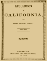 Cubierta para Recuerdos de California