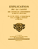 Cubierta para Explication de la carte des nouvelles decouvertes au Nord de la mer du Sud