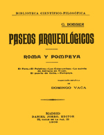 Cubierta para Paseos arqueológicos: Roma y Pompeya