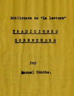 Cubierta para Tradiciones serenenses