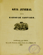 Cubierta para Guía jeneral de la ciudad de Santiago