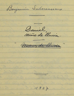 Cubierta para Daniel, niño de lluvia [Manuscrito]