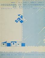 Cubierta para Programa de mejoramiento de barrios: Análisis del periodo 1983-1992