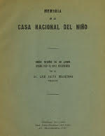 Cubierta para Memoria de la Casa Nacional del Niño: Breve reseña de su labor desde 1927 a 1933, inclusive