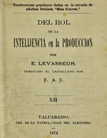 Cubierta para Del rol de la intelijencia en la producción