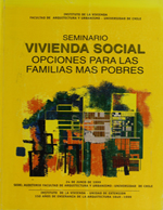 Cubierta para Seminario Vivienda Social: Opciones para las familias más pobres