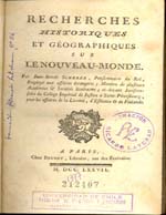 Cubierta para Recherches historiques et géographiques sur Le Nouveau-Monde
