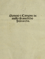 Cubierta para Sonetti et canzone