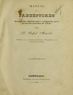 Cubierta para Manual de preceptores: traducido libremente i adaptado para los de las escuelas de Chile