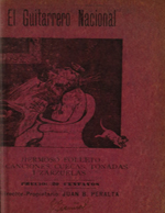Cubierta para El guitarrero nacional: hermoso folleto de canciones, cuecas, tonadas i zarzuelas