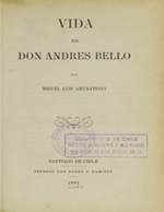 Cubierta para Vida de Don Andrés Bello