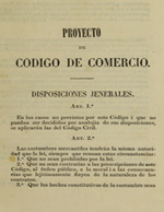 Cubierta para Proyecto de código de comercio: Disposiciones jenerales