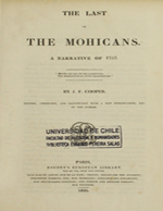 Cubierta para The last of the mohicans: a narrative of 1757