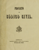Cubierta para Proyecto de código civil: [V.2]
