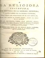 Cubierta para La religiosa instruida: con doctrina de la sagrada escritura y santos padres de la Iglesia Católica, para todas las operaciones de su vida regular, desde que recibe el hábito santo, hasta la hora de su muerte