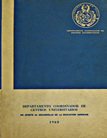 Cubierta para Departamento Coordinador de Centros Universitarios: un aporte al desarrollo de la educación superior
