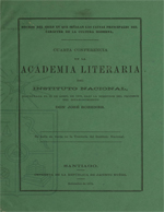 Cubierta para Cuarta Conferencia en la Academia Literaria del Instituto Nacional: hechos del siglo XV que señalan las causas principales del carácter de la cultura moderna