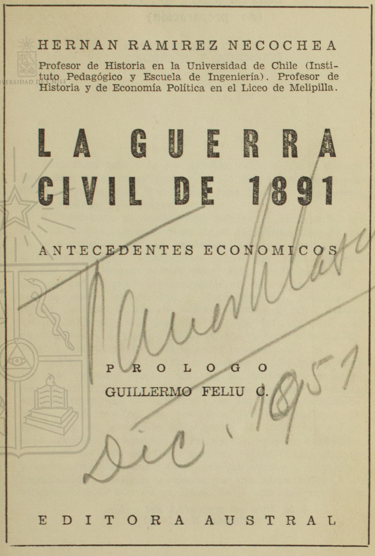 Cubierta para La guerra civil de 1891: antecedentes económicos