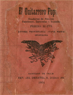 Cubierta para El guitarrero popular: cuaderno de poesías,canciones, zarzuelas i tonadas
