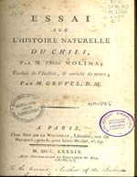 Cubierta para Essai sur l'histoire naturelle du Chili