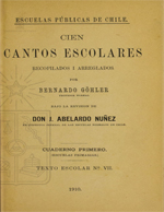 Cubierta para Cien cantos escolares: cuaderno primero