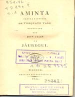 Cubierta para Aminta: fábula pastoril