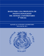 Cubierta para Bases para una propuesta de institucionalidad del sistema universitario