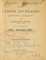 Cubierta para Cien cantos escolares: cuaderno tercero