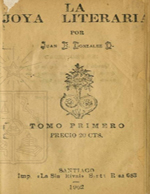 Cubierta para La joya literaria: tomo primero