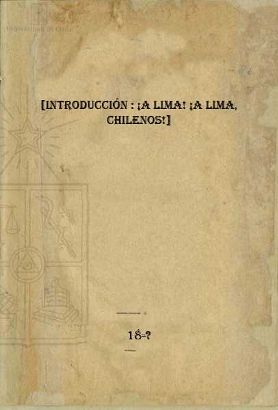 Cubierta para [Introducción: ¡A Lima! ¡A Lima, chilenos!]